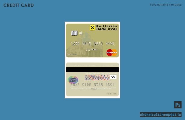 Beispielvorschau der Mastercard der Raiffeisen Bank Ukraine